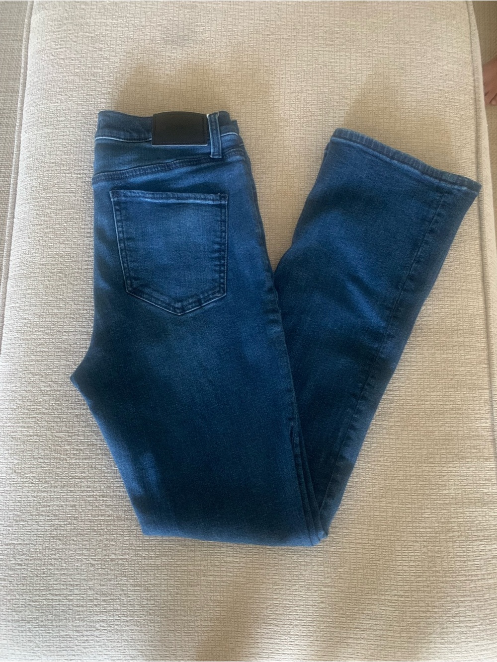 Express Women's Boot Cut Jeans in Dark Blue Wash